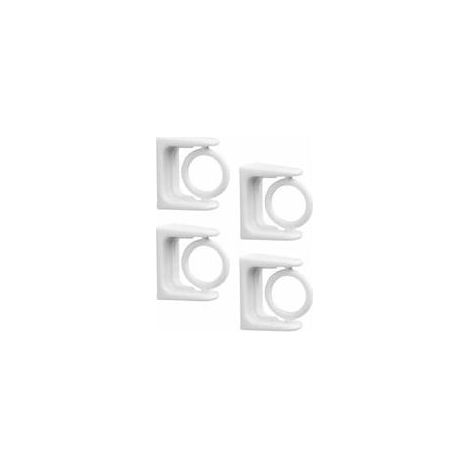 ganchos de soporte de pared para barra de cortina, soporte para barra de cortina, clip de soporte para barra de cortina (blanco) (1/3)