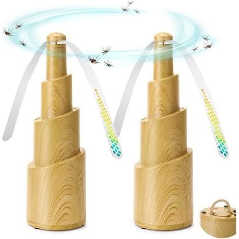 Ventilateur Anti-Mouche,2 Pièces Repellent Moustique Fans pour éloigner Les Mouches et Les Insectes de la Nourriture pour Maison Dîner, Pique-Nique et Barbecue (1/4)