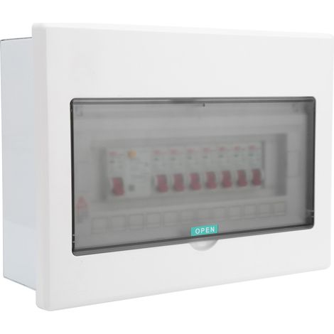 Boîte de distribution électrique 7 voies en plastique avec interrupteur différentiel 1P 63A (1/5)