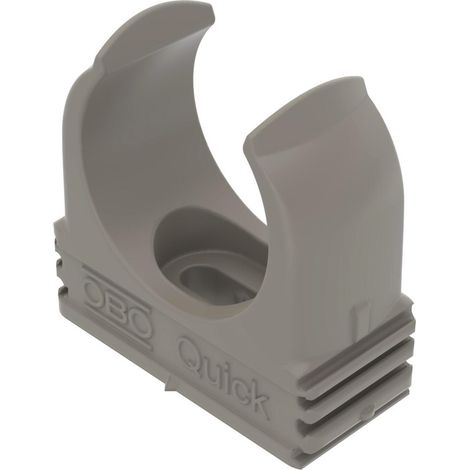 OBO Bettermann Quick-Schelle flammwidrig M25 Polypropylen steingrau RAL 7030, 100 Stück, 2149315