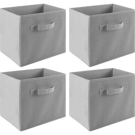 Caja de almacenamiento, diseño plegable, material ecológico, gris. (1/2)