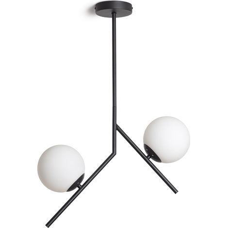 Pendelleuchte aus Metall und Glas Balts Schwarz (1/5)