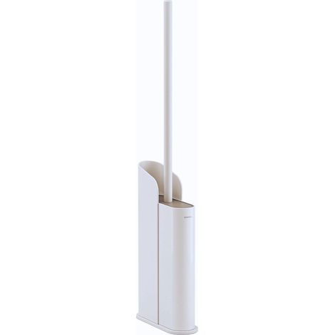 COSMIC Silicone Toilet Brush, Floor or Self-Adhesive, White, Flat Collection