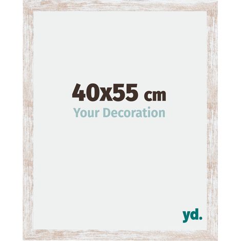 yd. - Cadre photo 40x55 - White Wash - MDF - Catania (1/5)