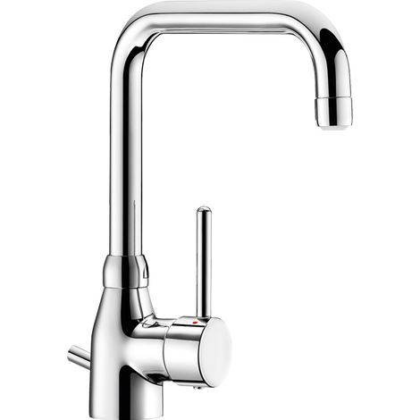 Delabie EHM für WT, Schwenkauslauf H195 L150mm mit Zugst.Ablgarn. (1/2)