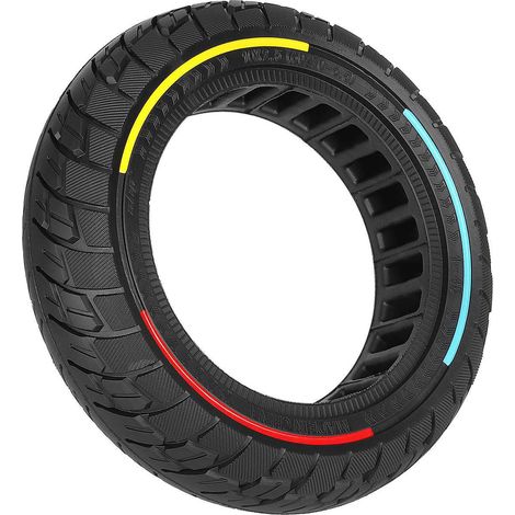 Pneu plein tout-terrain à rayures tricolores Ulip102.5 (60/70-6.5), calibre 45, pour scooter MAXG30. (1/4)