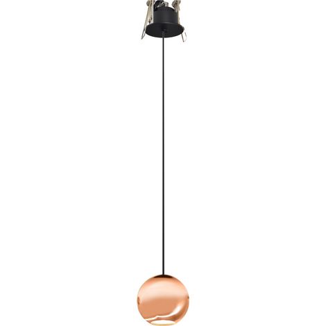 Suspension sphérique Bora 8,5 W 36° 3000 K Or rose - Spot LED plafonnier à rendu des couleurs élevé (IRC  93) - Beneito & Faure