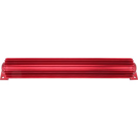 Refroidisseur d'huile de transmission en aluminium à ailettes de 45,7 cm (18 po), refroidissement rapide, anodisé, universel pour voitures et camions, rouge (1/5)