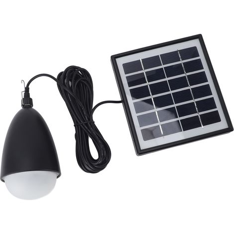 Lampe à ampoule solaire LED nomade énergie solaire rechargeable pour extérieur tente camping randonnée poulailler plein air (1/5)