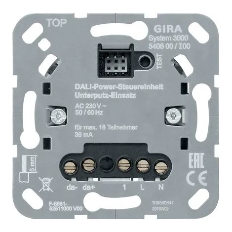 Gira S3000 Unidad control DALI Power UP-Eins. Inserción [540600], 5406 00