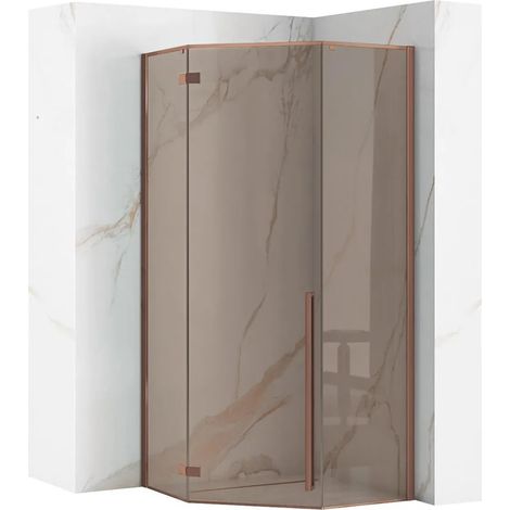 Rea Shower Enclosure Diamond 90x90 Copper Brush Without shower tray (1/5)