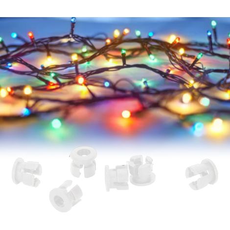 Manchon de clip LED 3 mm, cache-lampe plat en nylon plastique de montage 3 mm, blanc. (1/5)