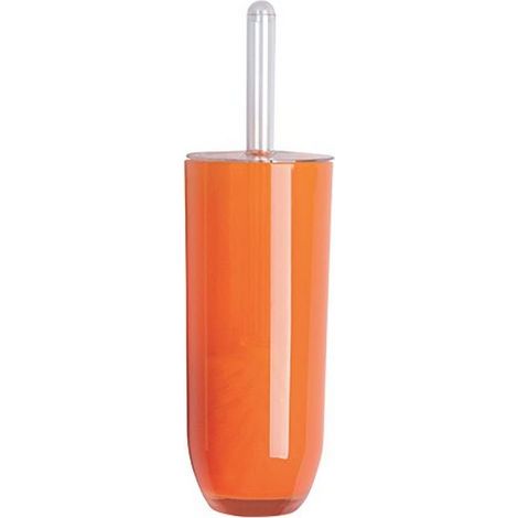 Excelsa Linea Bagno Portascopino WC, Plastica, Arancio, 10.5 x 10.5 x 35 cm