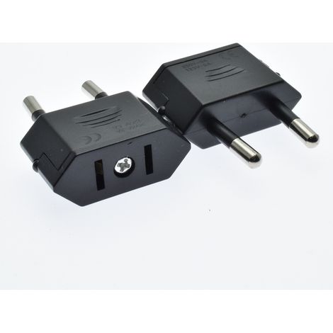 3 pièces Adaptateur Prise USA vers France,Adaptateur Prise USA France,Prise USA vers 2 Broches Euro France, Allemagne, Espagne,Adaptateur USA vers France pour appareils avec Alimentation US (1/5)