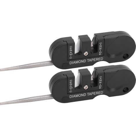 Kit de 2 aiguiseurs multifonctions portables 4 en 1 avec couteau à glisse (1/5)