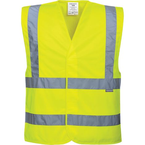 Gilet Haute-Visibilité Baudrier Double Ceinture Jaune 2XL/3XL