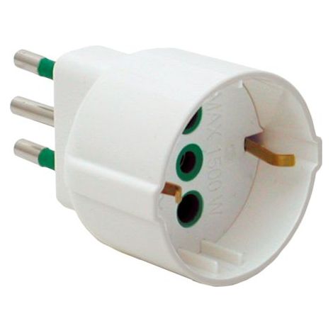 Fanton Adaptador Enchufe 10A T y Toma Schuko 16A Blanco 82120 (1/3)
