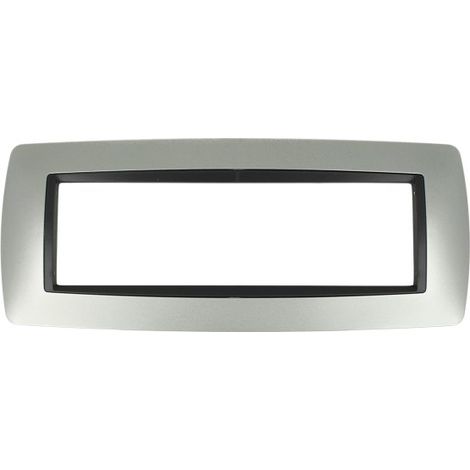 PLACCA BTICINO MATIX COMPATIBILE 3 4 6 MODULI COLORE SILVER COMPATIBILE MATIX 6 Moduli (1/3)