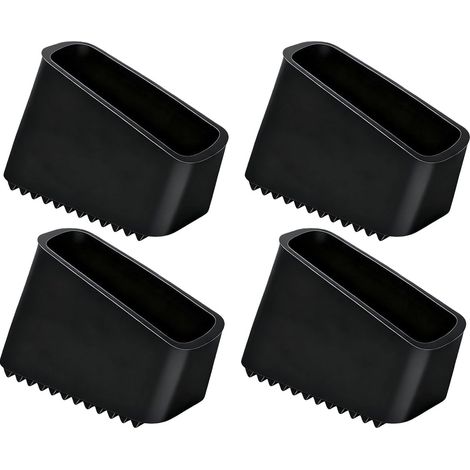 Couvre-Pieds D'Echelle - En Caoutchouc Noir - Diamètre Intérieur 2 x 5 cm - Pour Échelles Télescopiques Et Escabeaux - Lot De 4 (1/5)