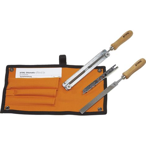 Stihl Kettensägefeilen Set - Feilen für .325 Zoll Sägeketten - Feile für Tiefenbegrenzer + Zubehör (1/2)
