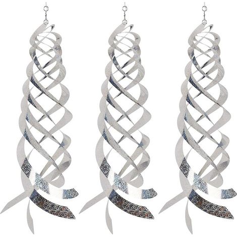 Perle rare Répulsifs pour Oiseaux, Révlecteur Spirale d'Oiseau, Tiges De Crainte Réfléchissantes À L'oiseau, Appareil De Contrôle Dissuasif De Spinner Ornemental, Évite Les Oiseaux dans La Maison et L (1/5)