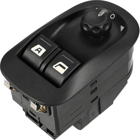 Interruttore di controllo specchietto elettrico compatibile con Peugeot 206 2000-2009, specchietti ripiegabili elettrici in plastica nera resistente (1/5)