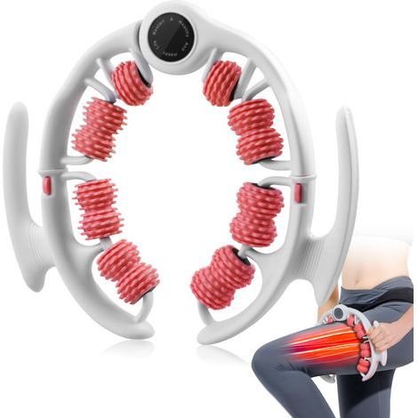 Masseur Anti Cellulite, Rouleau de Massage pour Jambes, Cuisses et Fesses, 360° Massage Cellulite avec Poignées Amovibles, Drainage Lymphatique Jambes (Rose) (1/5)