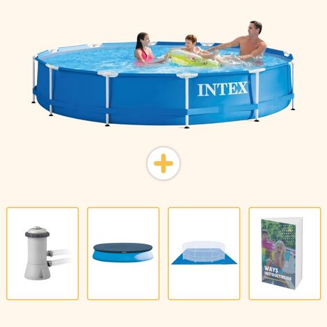 Intex Piscine Tubulaire Ronde - 366x76 cm - 5-pièces  SCB101 (1/5)