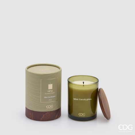 EDG Candela Profumata Opal Verde Menta Eucalipto H 10