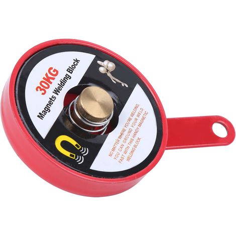 Bloc de soudage magnétique, pince de positionnement de mise à la terre magnétique, acier allié rouge, ventouse de 30 kg (1/5)