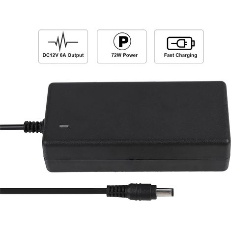 Adaptateur Secteur 12V 6A 72W avec Protection Surtension et Anti-Interférence (1/5)