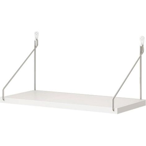 Etagere Murale,Étagère Flottante,Étagère à Livres Organisateur Mural,Étagères Rustiques,Étagères en Bois avec Supports en Métal Argenté,Étagère Murale Suspendue Décor à la Maison (1/5)