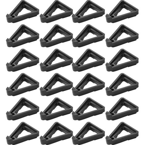 24 supports pour pots de fleurs en plastique - Supports triangulaires dissimulés, respirants et empilables, adaptés aux jardins. (1/5)