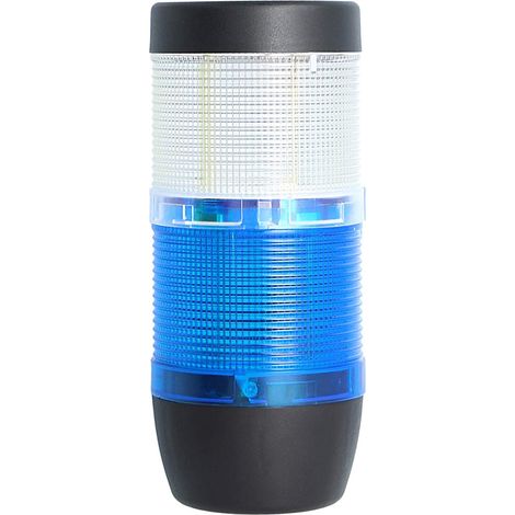 STEX24 Signalsäule blau-weiß, 70mm, 24V AC/DC, LED-Blinklicht SS70-OB2/24 112 MaßeLänge161,0mm, Durchmesser 70,0mm - 1 Stück (1/2)