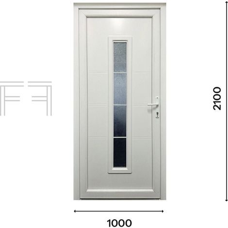 Fintex Porta d'ingresso in Pvc M.3 - 1000 x 2100 APERTURA TIRARE A SINISTRA VISTA INTERNA