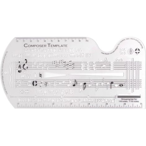 Gabarit de composition pour compositeurs, règle feuilles dessin (1/5)