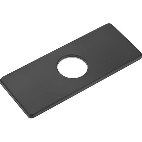 Plaque De Robinet, Plaque De Couverture De Trou En Acier Inoxydable 304 Carrée De 6 Pouces Pour Robinet De Salle De Bain/Cuisine [Noir] (1/5)