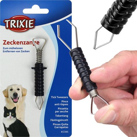 Strumento Trixie per la rimozione delle zecche da cani e gatti.