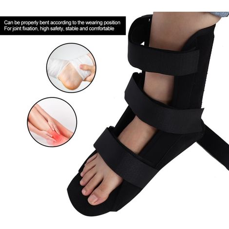 Professionelle Knöchelbandage bei Verstauchungen – Orthopädischer Stützschuh – Schwarz, Größe M