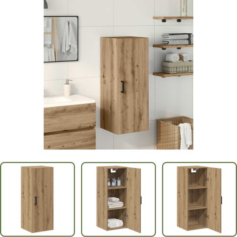 Holzschrank - Wandschrank Artisan-Eiche 34,5x34x90 cm Holzwerkstoff (1/5)