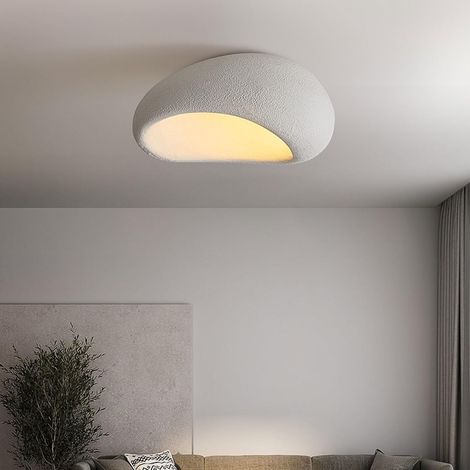 Plafonnier Moderne Minimaliste, Plafonnier en Résine de Style Wabi-Sabi,(Couleur : Blanc , Taille : 30CM) (1/5)