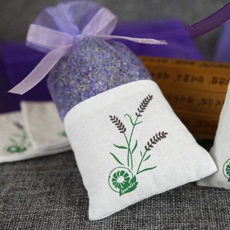 Vosarea Lot de 20 sachets vides parfumés à la lavande Sachets cadeaux en organza avec cordon de serrage Pour armoiretiroir [172] (1/4)