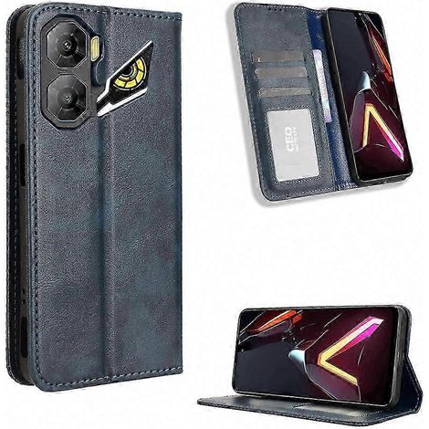 ZTE Nubia Neo 3 5G Leder-Wallet-Case mit Ständer, strukturierte Retro-Handyhülle, magnetischer Fallschutz, Rundumschutz (1/5)