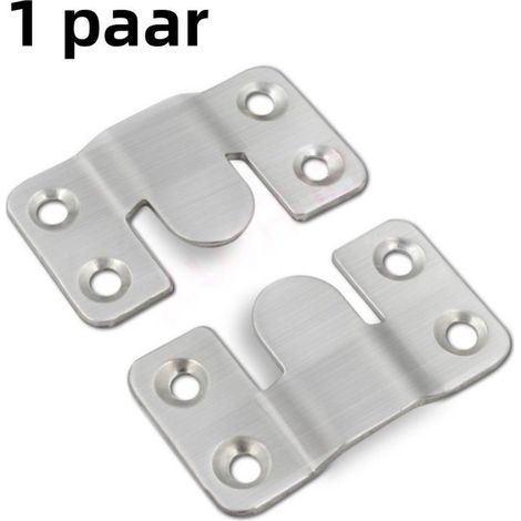 paire Grand Crochet pour cadre photo Convient pour fixer des meubles des supports muraux et des miroirs Fer argenté nickelé (1/5)