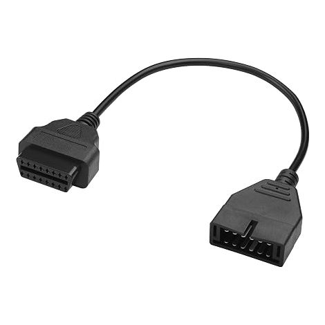 OBD1 to OBD2 Adapter GM 12 Pin Male to Female 16 Pin OBDII Diagnostic Cable OBDII Diagnostic Cable Car Engine Scanner Connector Error Code Reading Tool 16 Inch (1/5)