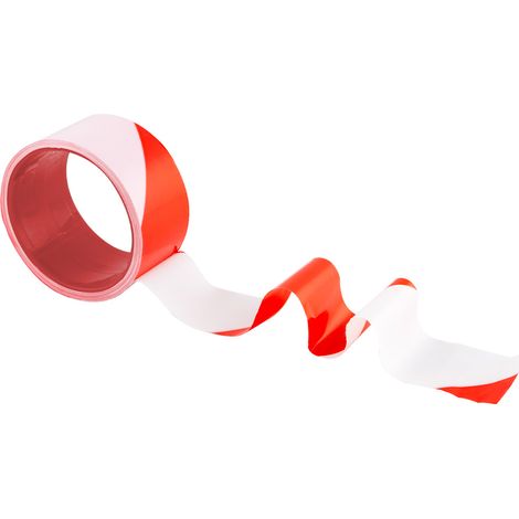 Ruban économique 50mmx50m Rouge/Blanc - 3050011 (1/2)