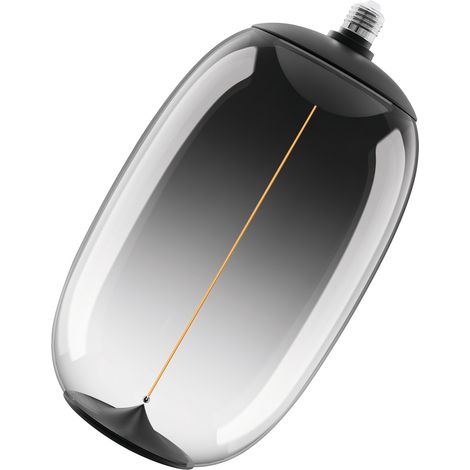 OSRAM Vintage 1906 Big Elipse Oval est une à intensité variaben plastique avec un filament en forme d'ellipse. Il offre 12 W pour 300 lm,E27, design fumé, diamètre 200 mm, CRI 80, 1800 K. (1/5)