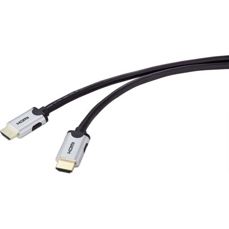 Câble de raccordement SpeaKa Professional HDMI Fiche mâle HDMI-A, Fiche mâle HDMI-A 2.00 m noir SP-9063172 8K UHD Câble (1/5)