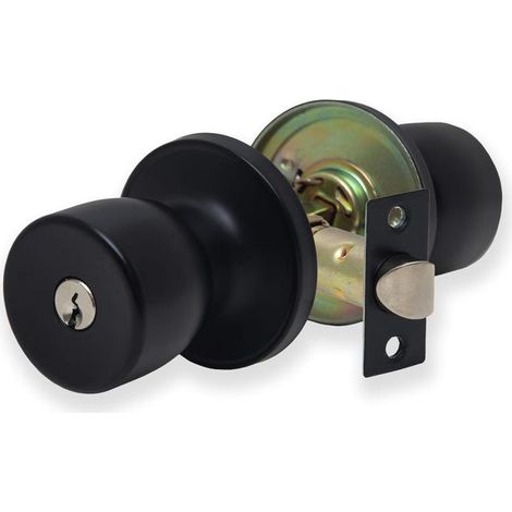 Set de poignée d'entrée Matte, poignée de porte de verrouillage pour portes intérieures en bois, polyvalent et pratique (1/5)