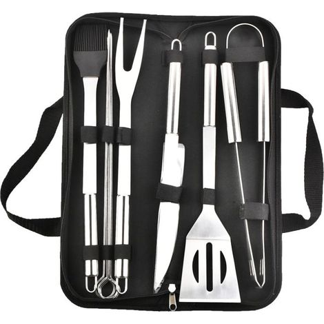 Ustensiles de barbecue en acier inoxydable, fourchettes professionnelles pour barbecue, résistant à la chaleur (1/5)